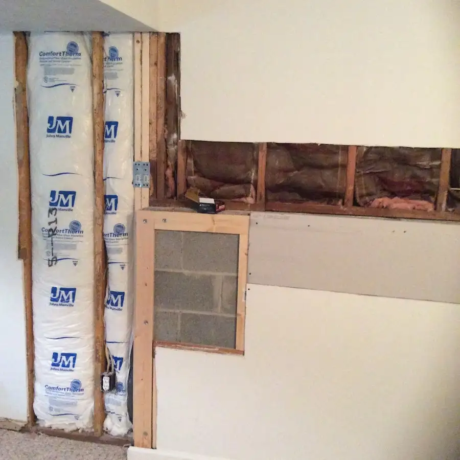 Wall insulation replacement during Odor Removal & Deodorization in Ottawa